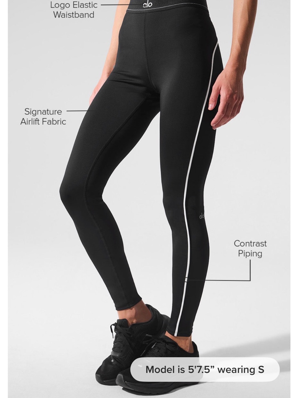 Airlift high-waist suit up leggings- Black/white - Picture 2 of 5
